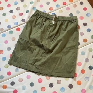 Pact Olive Green Casual Skirt